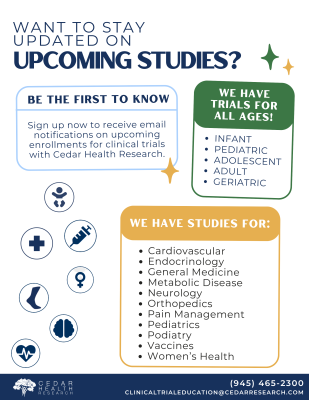 Dallas-Fort Worth Trials - Cedar Health Research