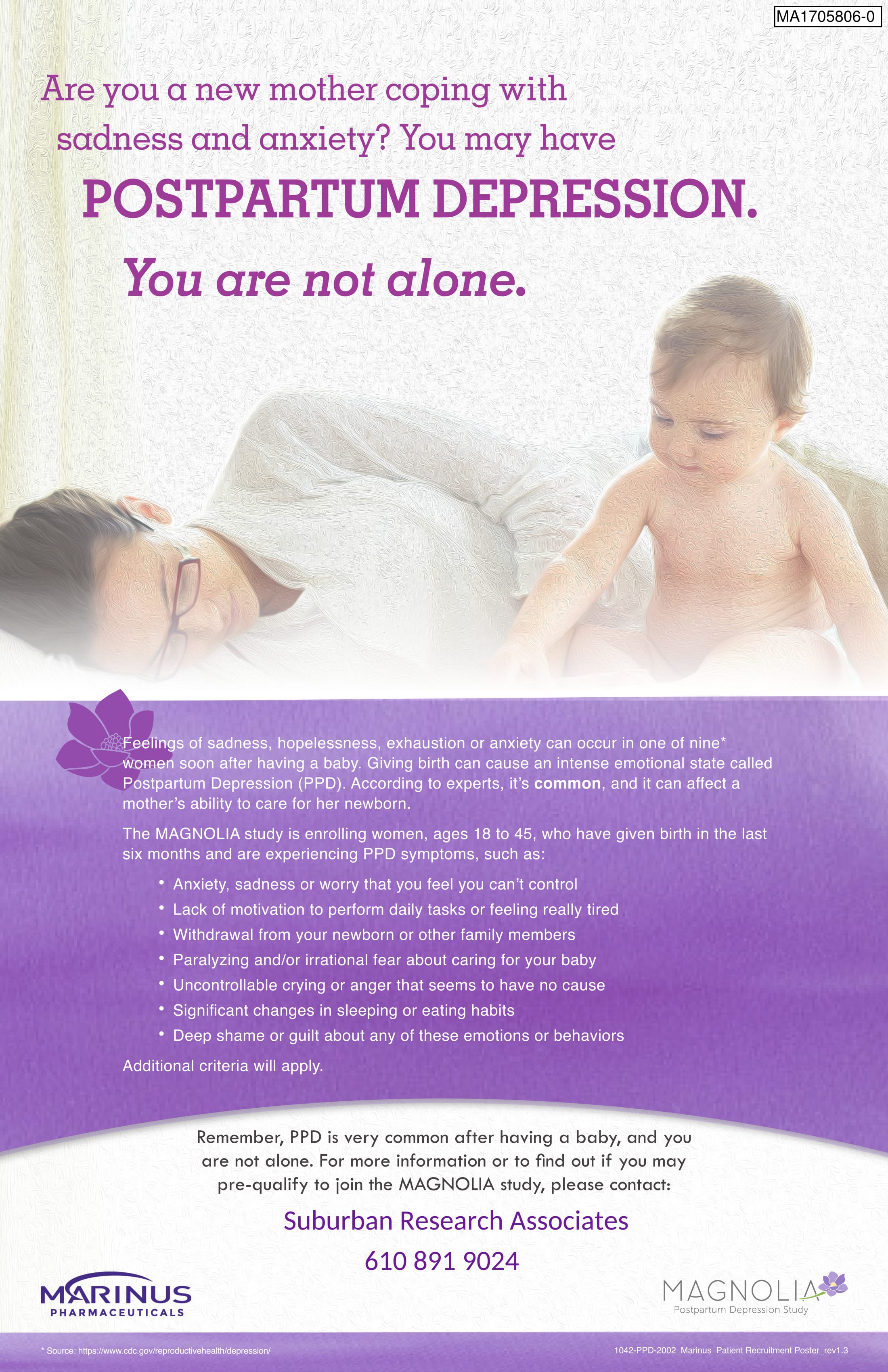 enrolling clinical research studies suburban research associates baby research flyer